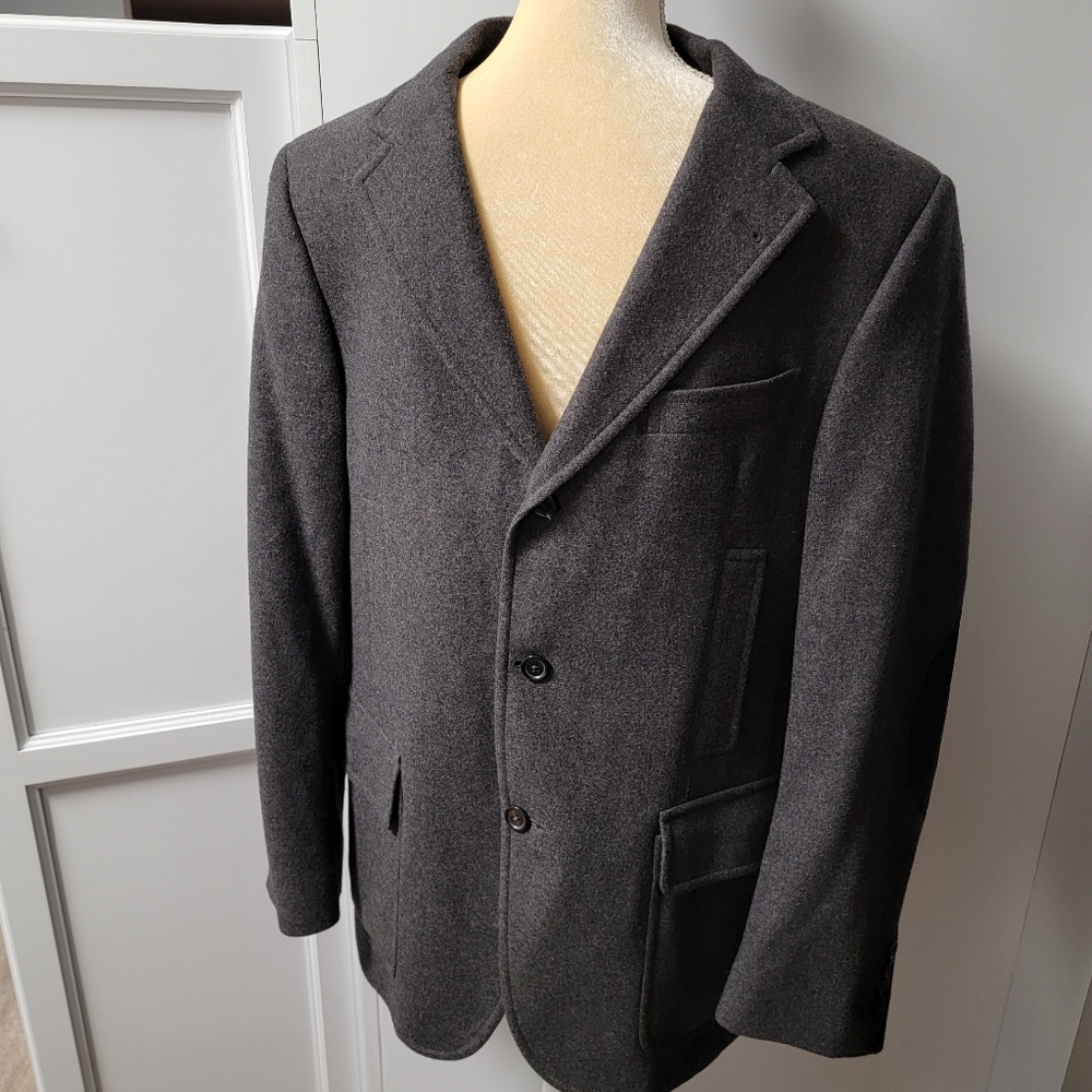 Fay Wool Blazer 3 Button Dark Gray Italian Size 50 Medium Sports Jacket Italy